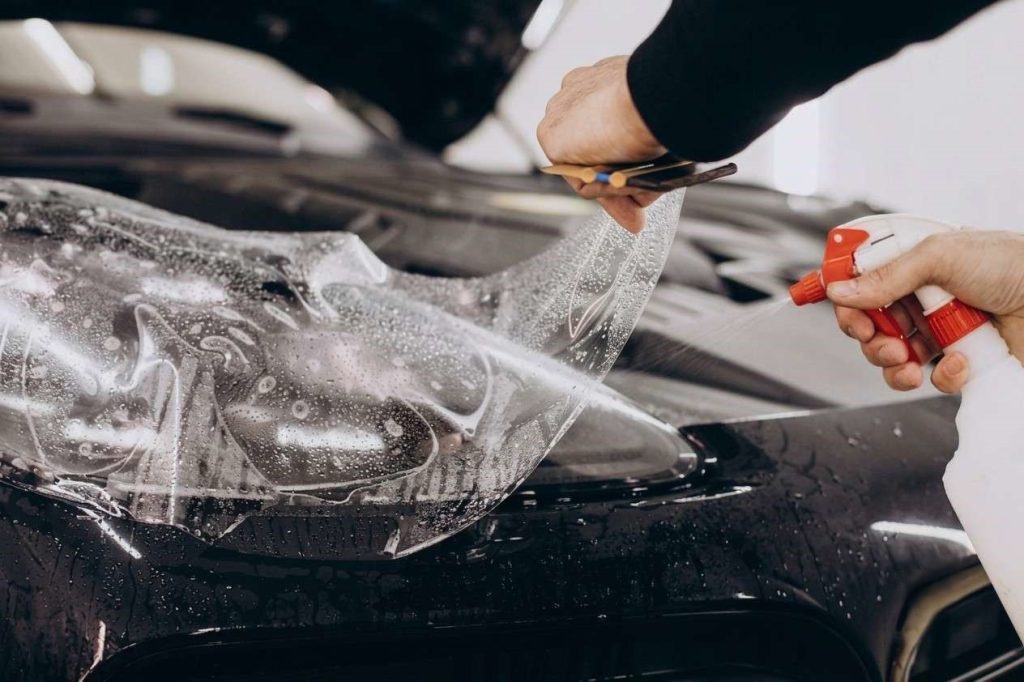Paint protection film work at CarBros Dubai