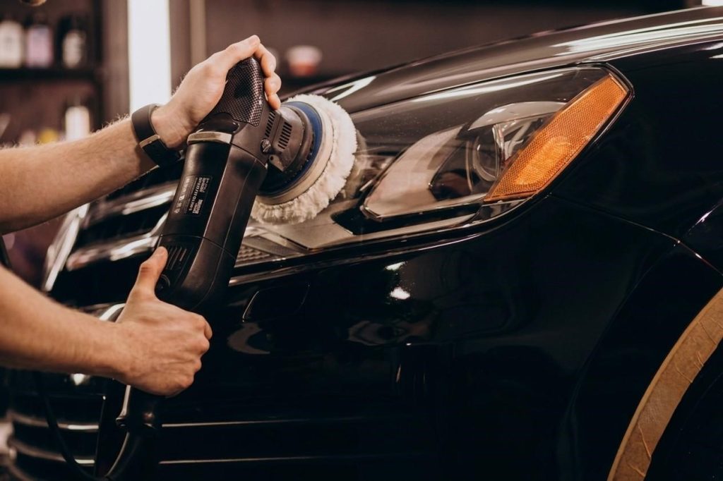 Car polishing and paint correction at CarBros Dubai